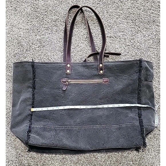 Myra XLarge Travel Canvas Leather Weekender Bag EUC - Picture 12 of 16